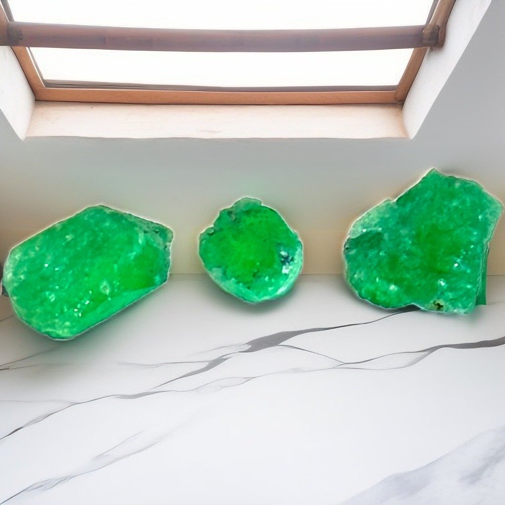 5月誕生石】エメラルド原石詰合せ｜3石 4.20ct | ジュエリー春日