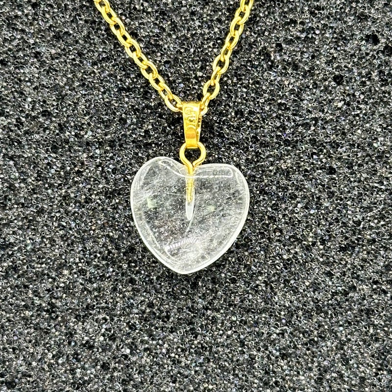 万能パワーストーン『水晶』ハートネックレス | ジュエリー春日