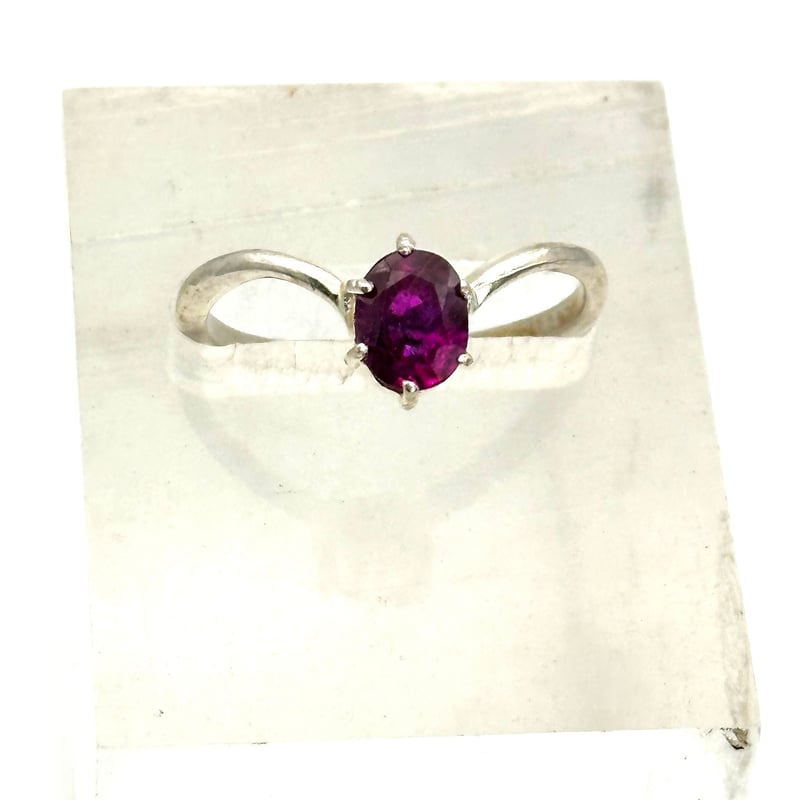 ロードライトガーネット　ダイアモンド　宝石指輪 ロードライトガーネット 5.4ct ダイヤモンド プラチナ リング(指輪