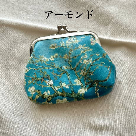 ゴッホのガマ口財布/夜のカフェテラス/アーモンド/星月夜/ローヌ川の星月夜