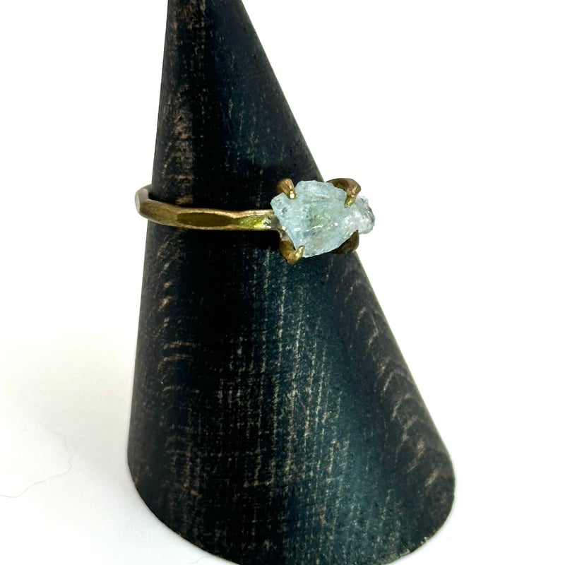 リング18金 アクアマリン原石