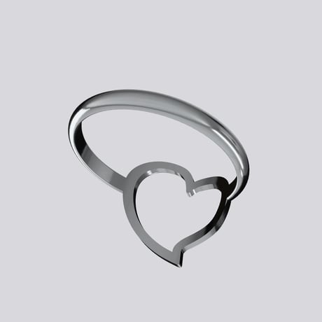 【STLデータ】シンプルなハートリングのデータ販売