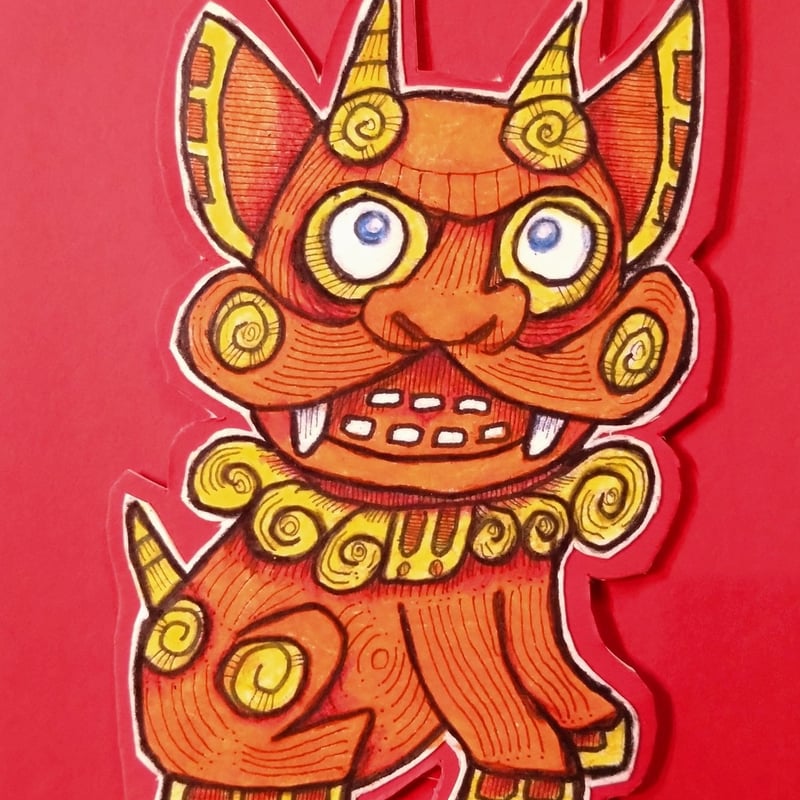 お守りシーサーネックレス｜ザビちゃん×現代アート | ジュエリー春日