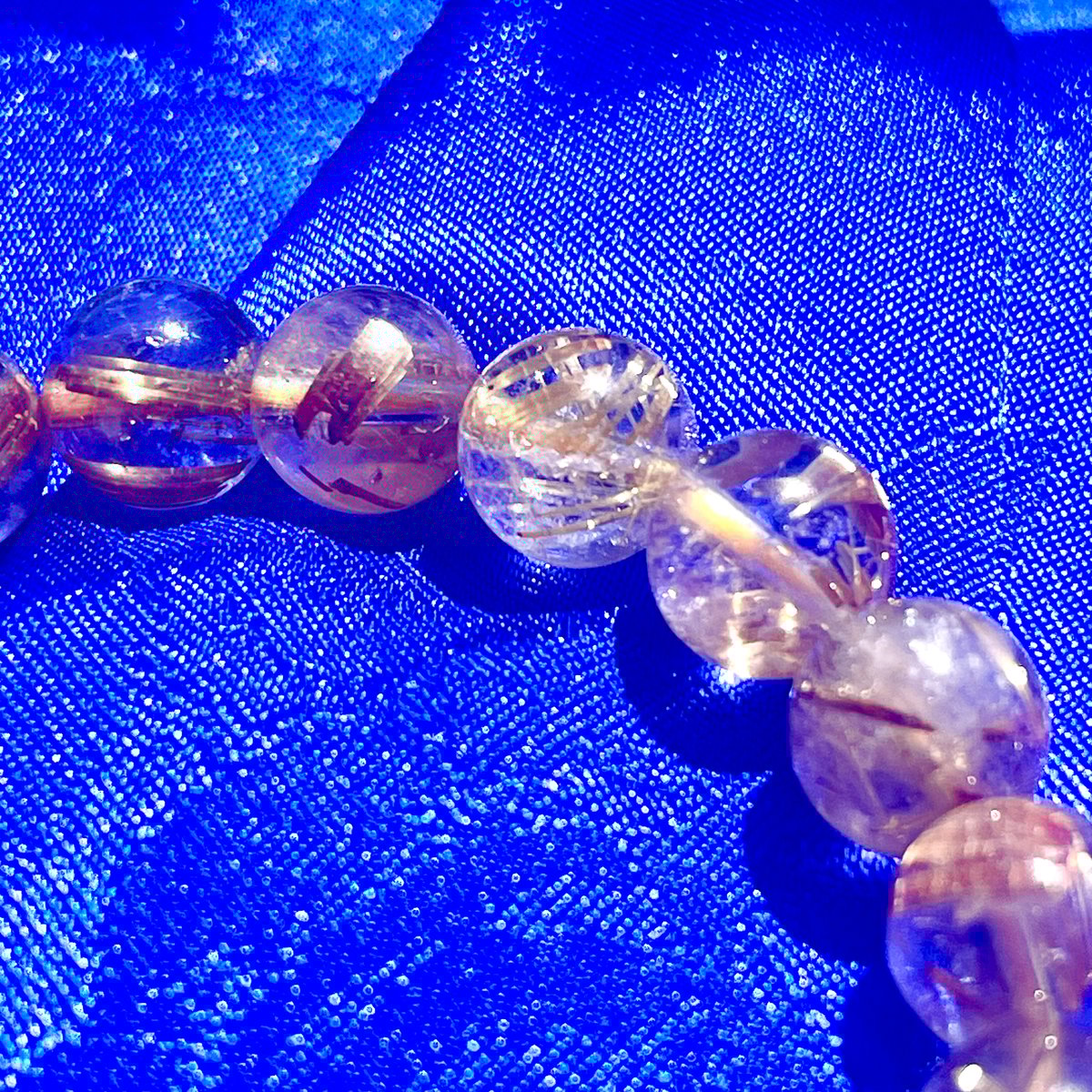 値下げ中❗️天然石　ルチル　ブレスレット 理性 知性 知恵 幸せ 浄化 リラックス ヒーリング 治癒力 天然石