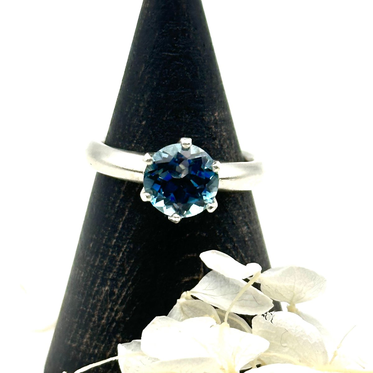 0116 ブルートパーズ 天然石 シルバー 925 リング 11 11月誕生石ブルートパーズのシルバーリング | ジュエリー春日