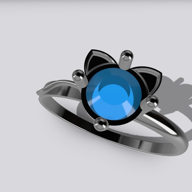 STLデータ】猫ちゃんリング11号/線形細い | ジュエリー春日