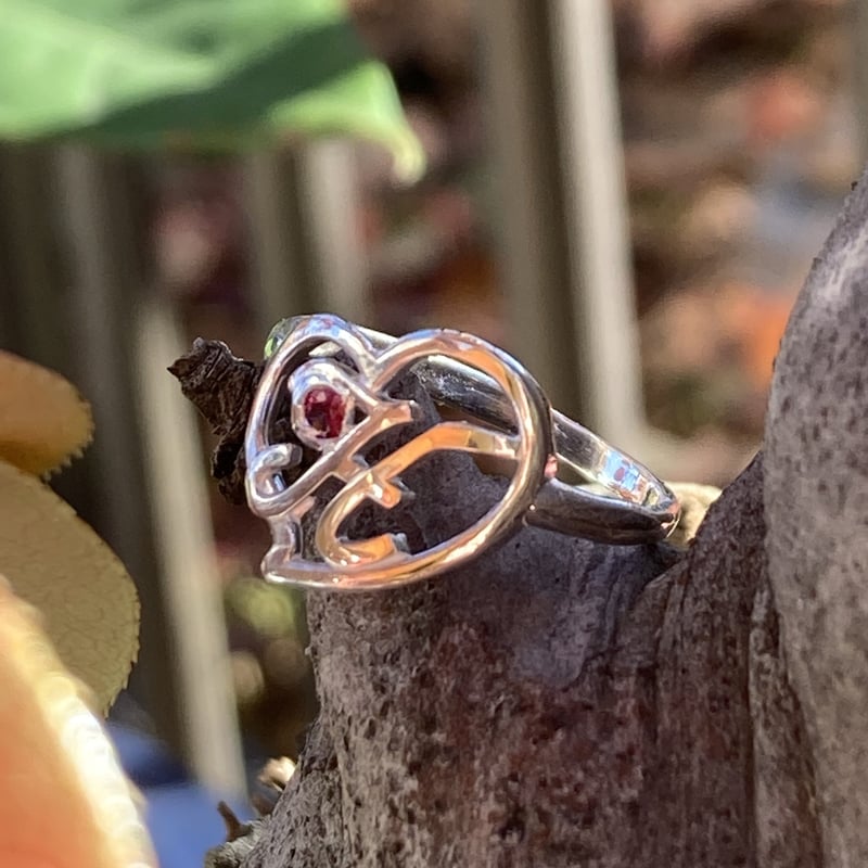 オーダーメイド】ハートのイニシャルリング | ジュエリー春日