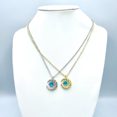 月と太陽のお守りネックレス【再販】