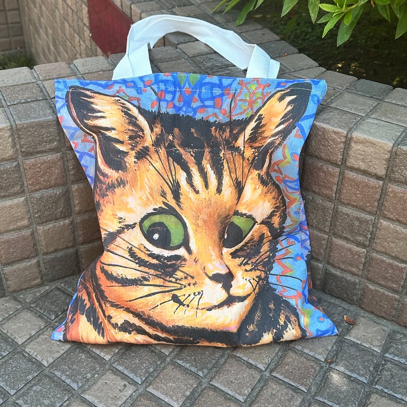 笑*猫様 ダークグリーン/ブラウン トートバッグ トートバッグ グレイ／グリーン – 鎌倉ねこサロン オンラインストア