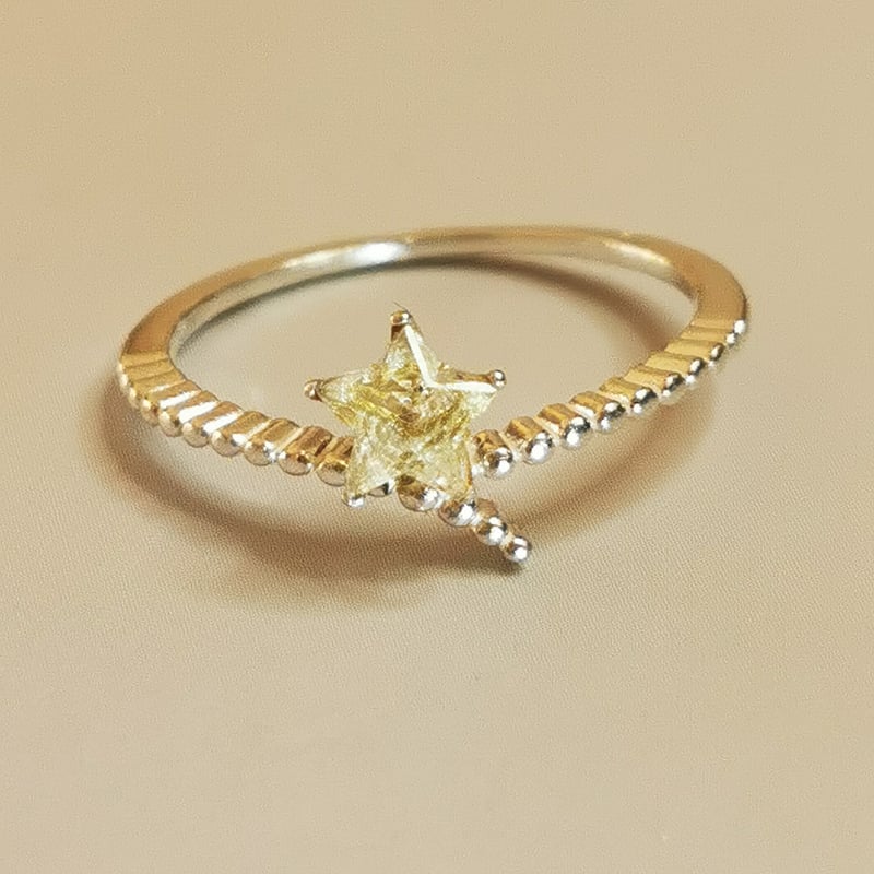 星水晶のデザインリング/星カット水晶 | ジュエリー春日
