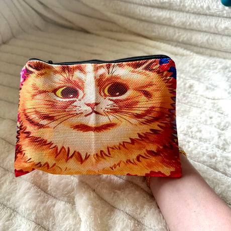 【大人のためのアート雑貨】ルイス・ウェインの猫たち｜両面プリントのアートポーチ
