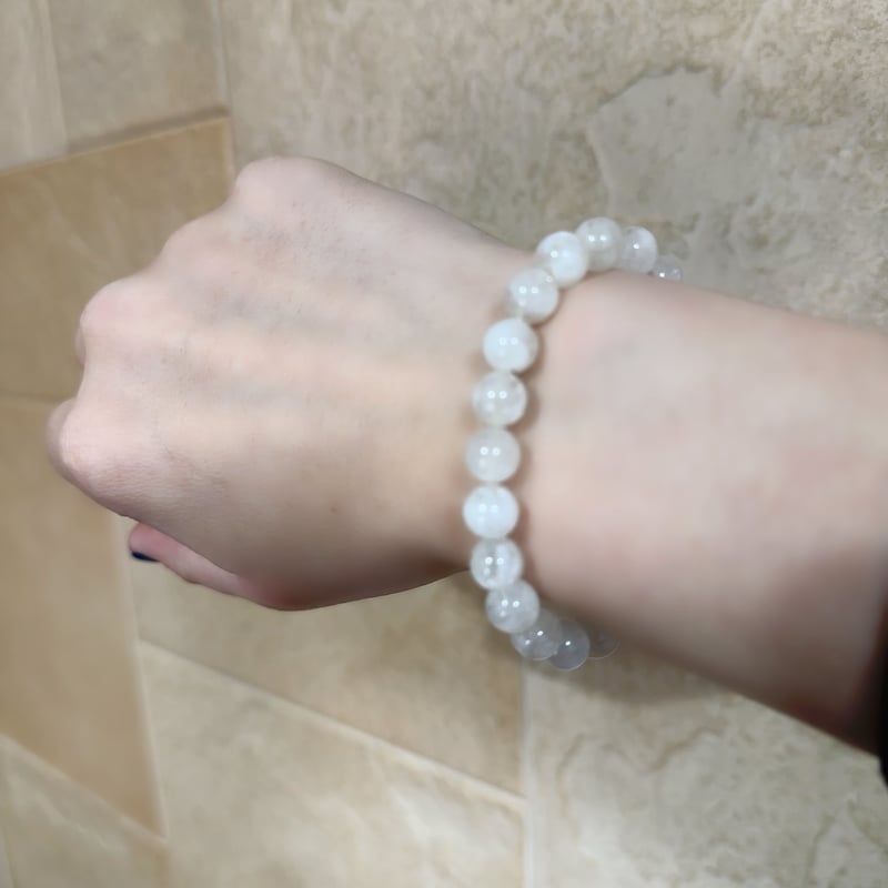 ムーンストーンの天然石ブレスレット/8mm玉 | ジュエリー春日
