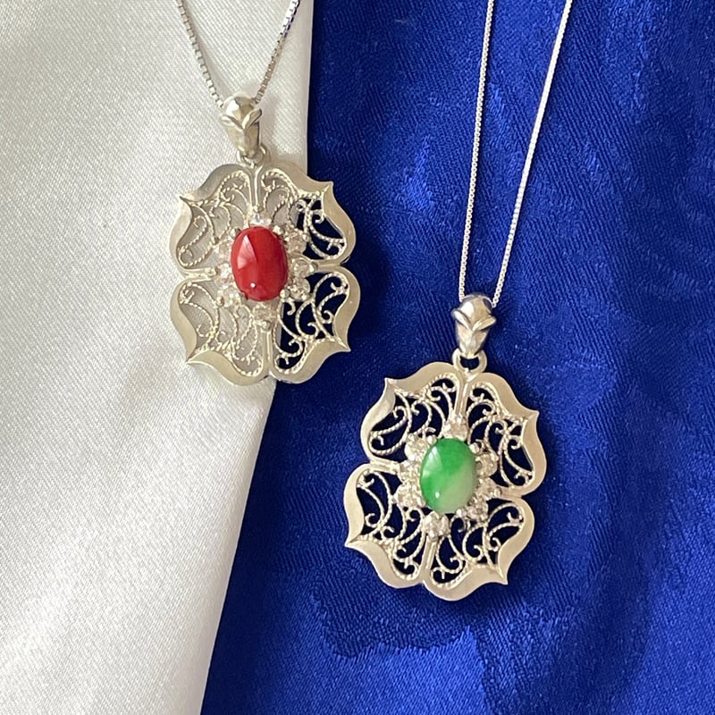 唐草模様ネックレス｜赤珊瑚｜奈良県ふるさと納税認定品 | ジュエリー春日