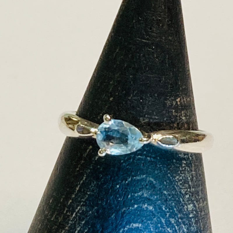奇跡を起こす‼️ブルートパーズのリング Blue Topaz K18WGブルートパーズ ダイヤモンドリング (NO.304784