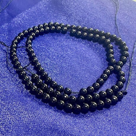 天然オニキス 4mm 一連｜黒の守護石・アクセサリー素材・ブレスレット制作に人気