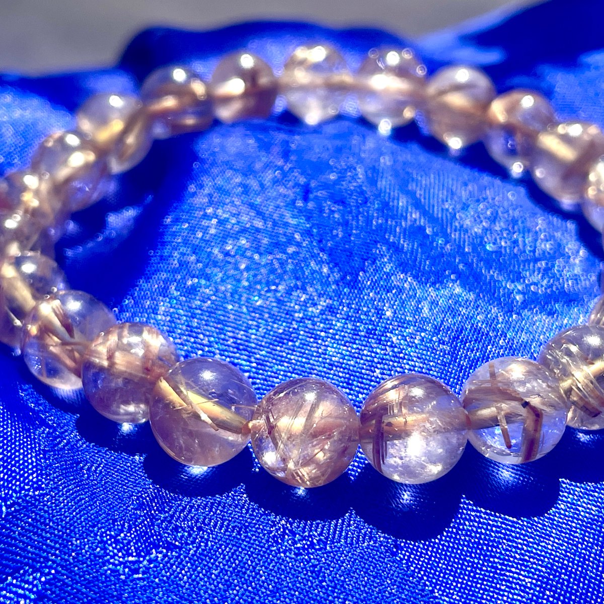 値下げ中❗️天然石　ルチル　ブレスレット AAクラス 限定1本】ルチルクォーツ 天然石ブレスレット｜金運アップ