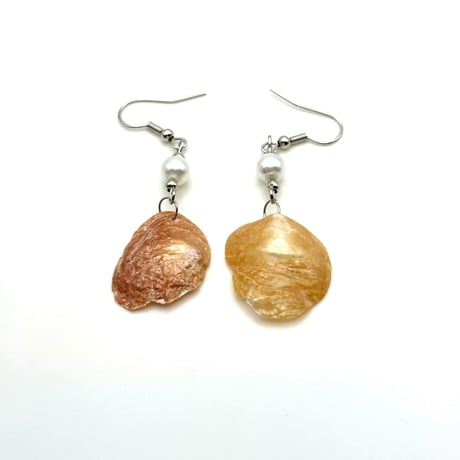 【ご依頼品】宮城県七ヶ浜桜貝天然ピアス