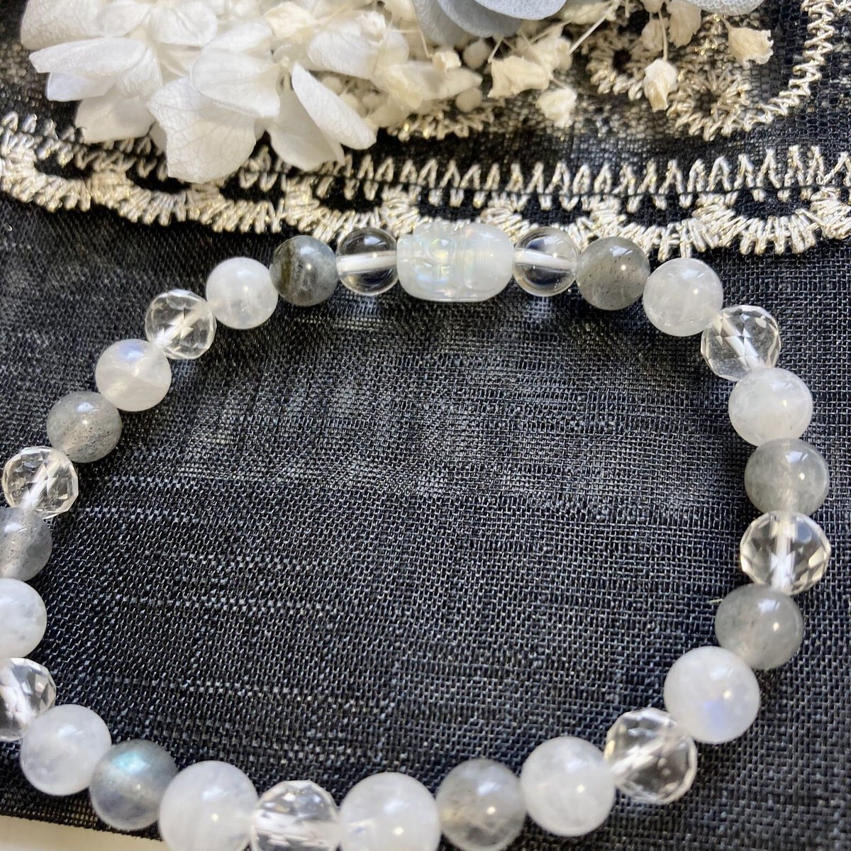 天然石ブレスレット/貔貅（ヒキュウ）付ムーンストーン | ジュエリー春日