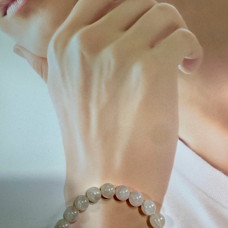 ムーンストーンの天然石ブレスレット/8mm玉 | ジュエリー春日