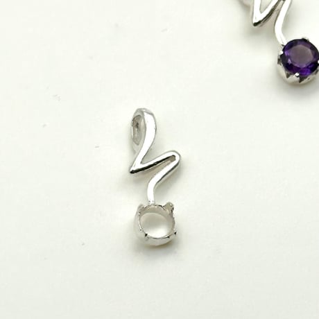 デザインネックレスペンダントトップ空枠 シルバー925