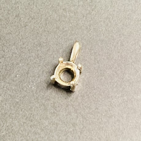 【万能空枠】一粒ネックレスペンダントトップ空枠 シルバー925