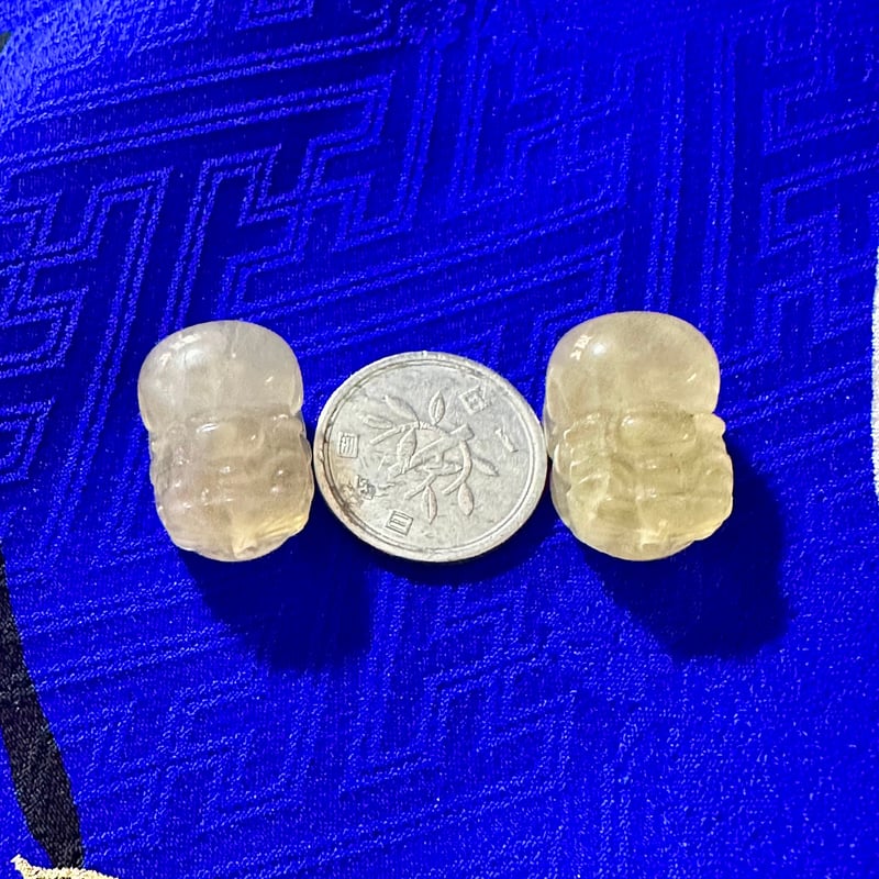 天然石フローライト貔貅ビーズ(ペア)|パワーストーン・金運 天然石フローライト貔貅ビーズ(ペア)|パワーストーン・金運