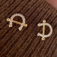 馬蹄（ホースシュー）ピアス｜ゴールド