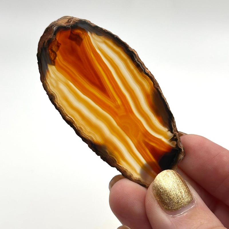 ①アゲート(瑪瑙）スライス/ブラジル産/サードオニキス | ジュエリー春日