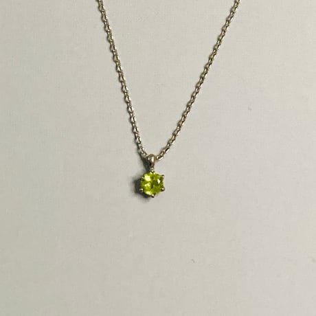 シンプル一粒ネックレス/ペリドット