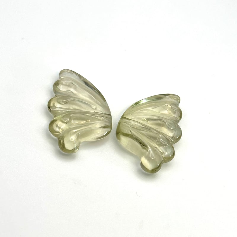 リビアングラス 蝶の羽根 ～横貫通穴付きパーツ～ | ジュエリー春日