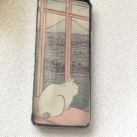 【大人の美術館アクセサリー】こんな浮世絵、知らにゃいでしょ？/浅草田甫酉の町詣と猫の後ろ姿ピアス