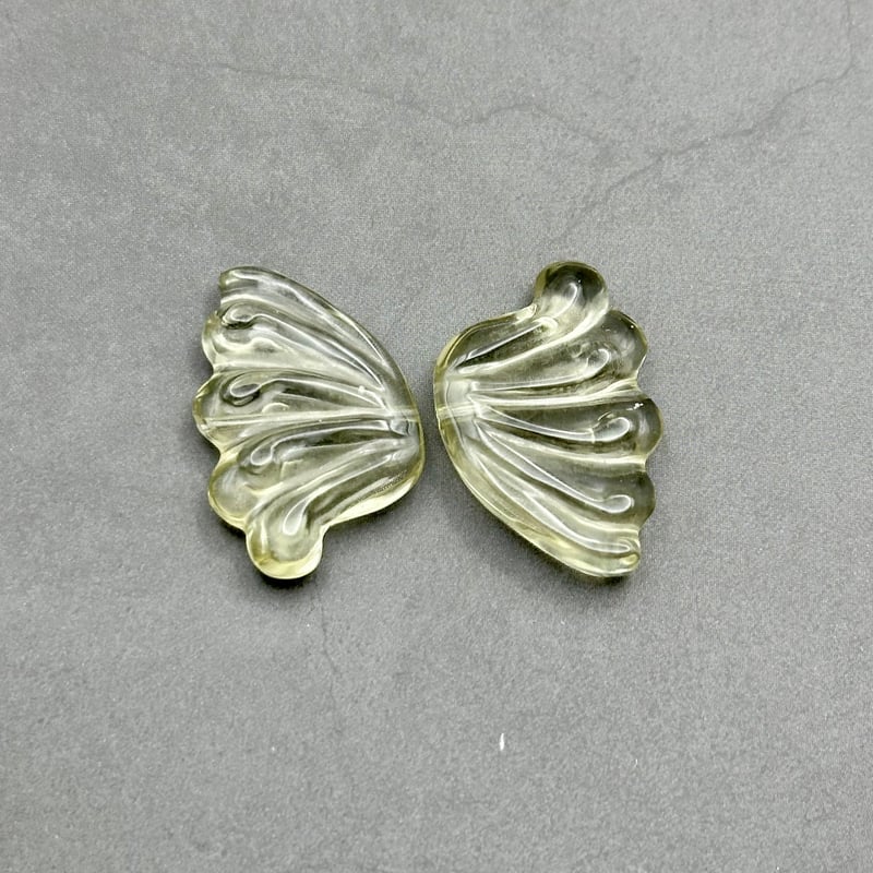 リビアングラス 蝶の羽根 ～横貫通穴付きパーツ～ | ジュエリー春日