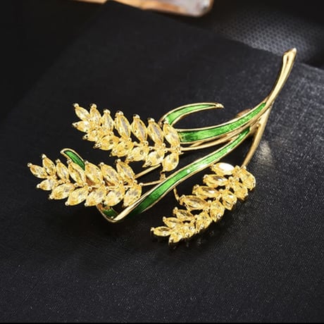 縁起のよさが揃い踏み 小麦のブローチ｜レディース アクセサリー 結婚式 卒業式 入学式