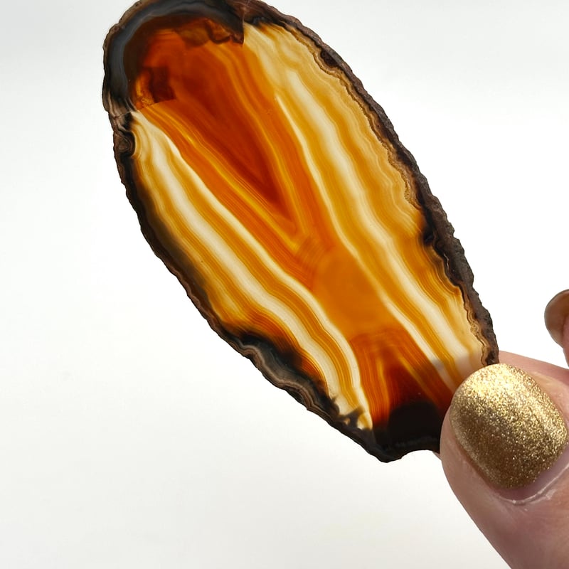 ①アゲート(瑪瑙）スライス/ブラジル産/サードオニキス | ジュエリー春日