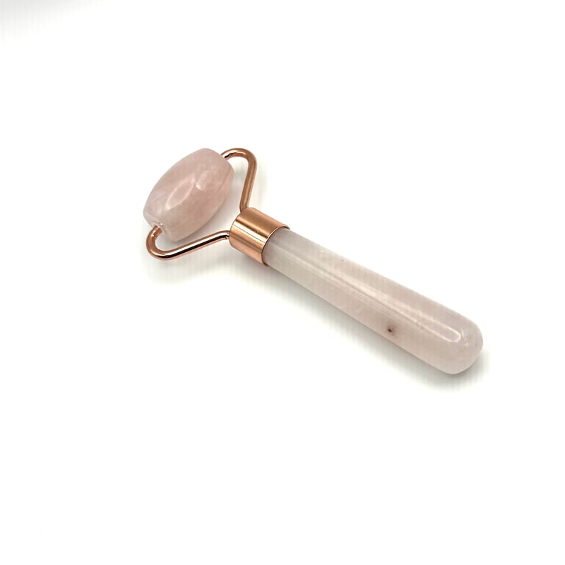 0415119 天然石ローズクォーツ美容ローラー 美顔ローラーセット ローズクォーツ美顔ローラー 美容ローラー 天然石