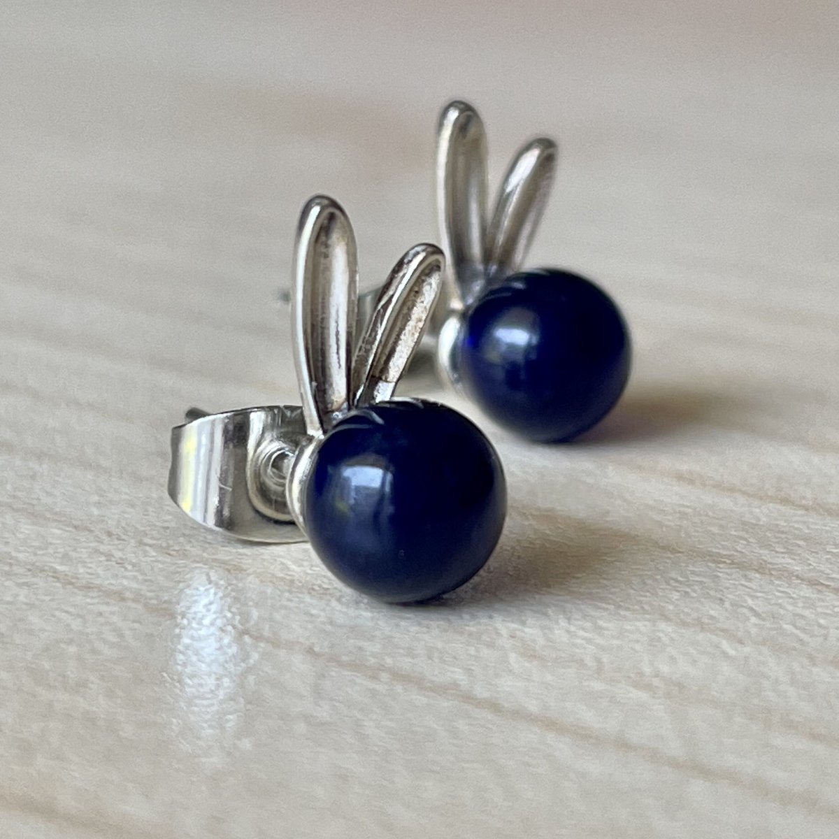 ラピスラズリ　三日月　モチーフ コーデが完成♪ラピスラズリ・三日月ネックレス+ブレスレット3点set