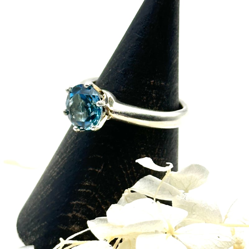 0116 ブルートパーズ 天然石 シルバー 925 リング 11 11月誕生石ブルートパーズのシルバーリング | ジュエリー春日