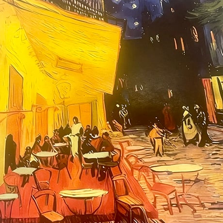 【大人のためのアート文具】ゴッホ《夜のカフェテラス》のリングノート｜世界の名画