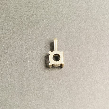 【万能空枠】一粒ネックレスペンダントトップ空枠 シルバー925