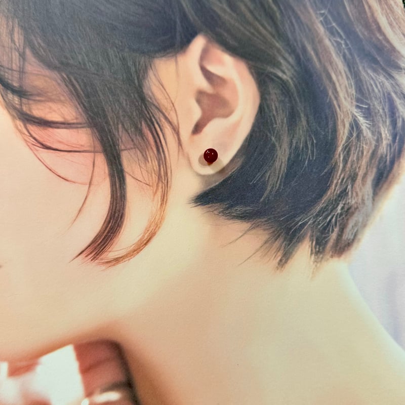 ユウ様専用◇一点物✧パームルートアゲートピアス✧ダイヤモンド りり