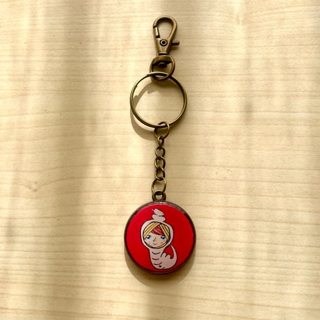 両面キーホルダー ザビちゃん×《白蛇》コラボキーホルダー