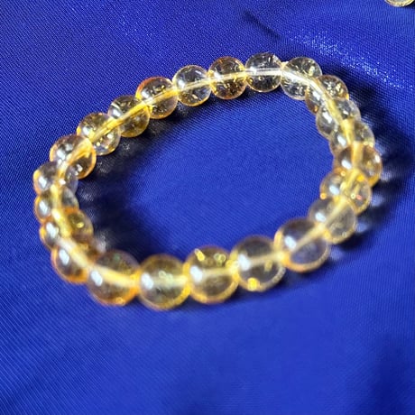 天然シトリンブレスレット 8mm玉｜輝く太陽のストーン