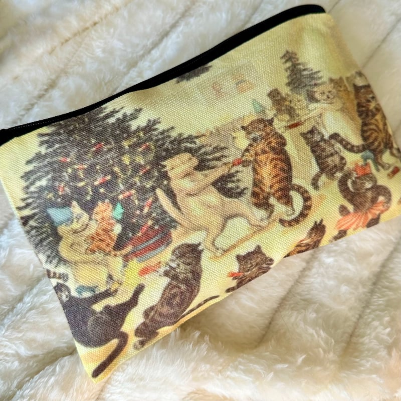 絵画 。壁掛け絵☆【猫ちゃんたちの幸せなクリスマスパーティー】05 送料無料｜【複製画】「子猫のサンタさん」 クリスマス パステル