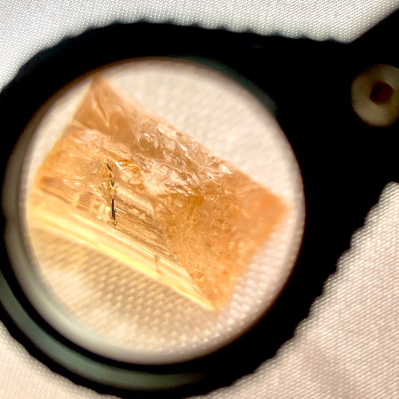 究極品質　皇帝の聖石　虹のインペリアルゴールデントパーズ原石型PT インペリアルトパーズ - 吉祥寺の天然石のお店『Seven Wishes』