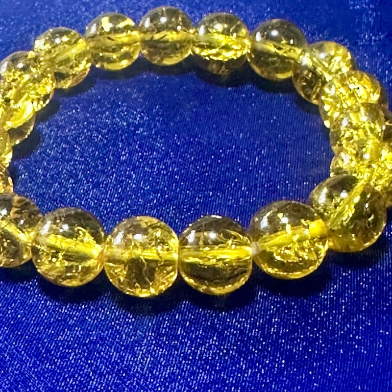 天然シトリンブレスレット 10mm玉｜金運・成功を引き寄せる太陽の