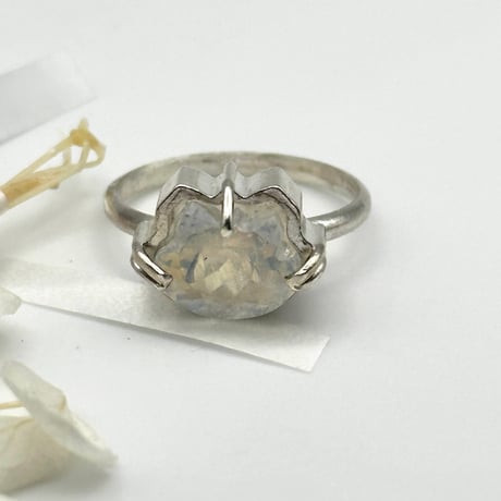 【受注生産】ねこの匠枠リング｜猫カット ラブラドライト 2.72ct