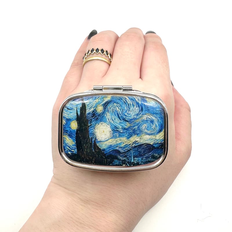 ゴッホのピルケース 薬ケース｜星月夜 アーモンド ローヌ川の星月夜
