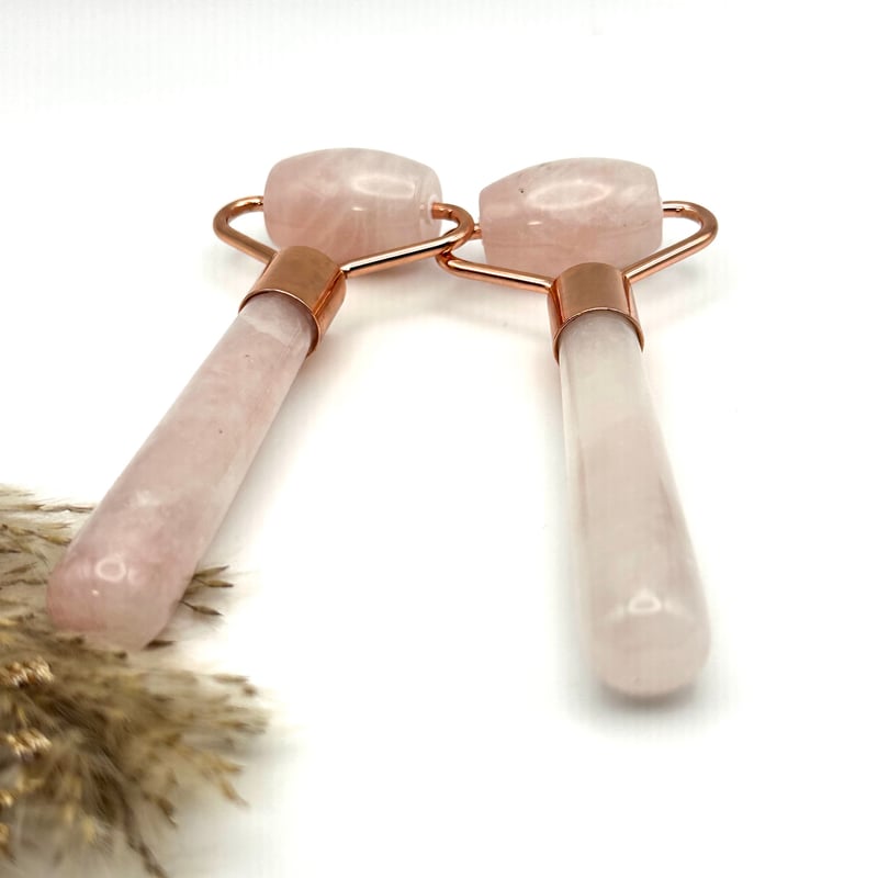 0415119 天然石ローズクォーツ美容ローラー 天然石 ローズクォーツ 美顔ローラー | ジュエリー春日