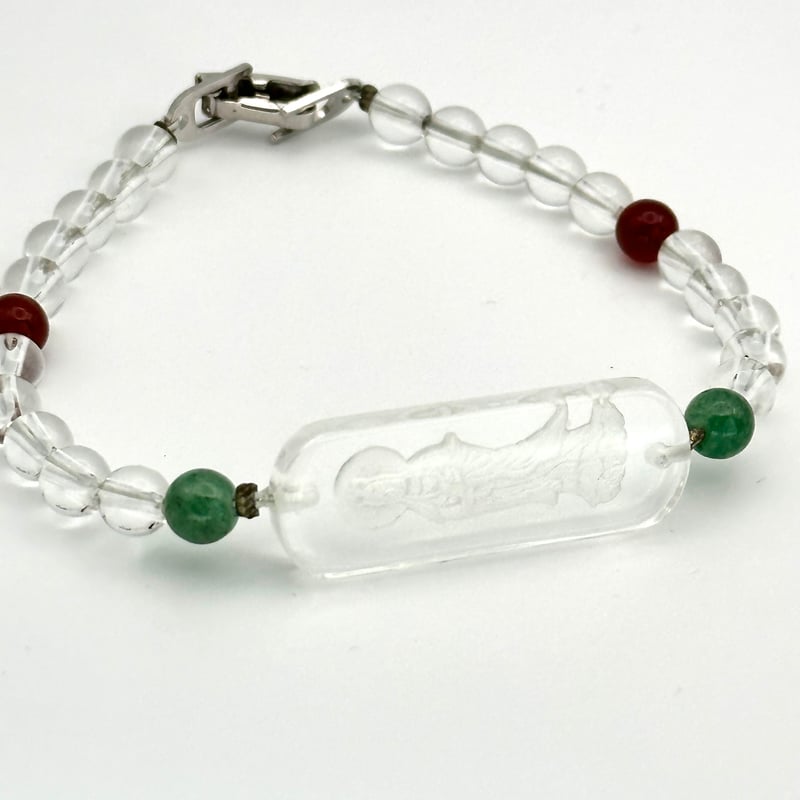 天然水晶ブレスレット 水晶 ブレスレット 大玉 20mm 20cm メンズLL サイズ 天然水晶