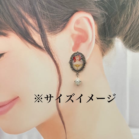 【再販】ミュシャ「夢想」「黄道十二宮」/アンティーク調イヤリング
